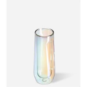 NEW CORKCICLE champagne flute prism set in transparent
